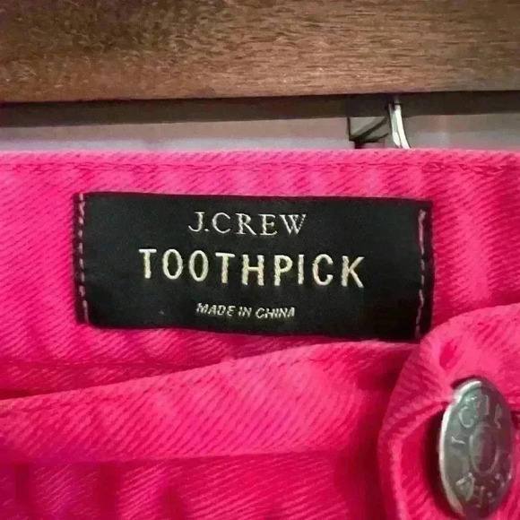 J. Crew Hot Pink Toothpick Skinny Ankle Jeans- Size 27 - Picture 2 of 5